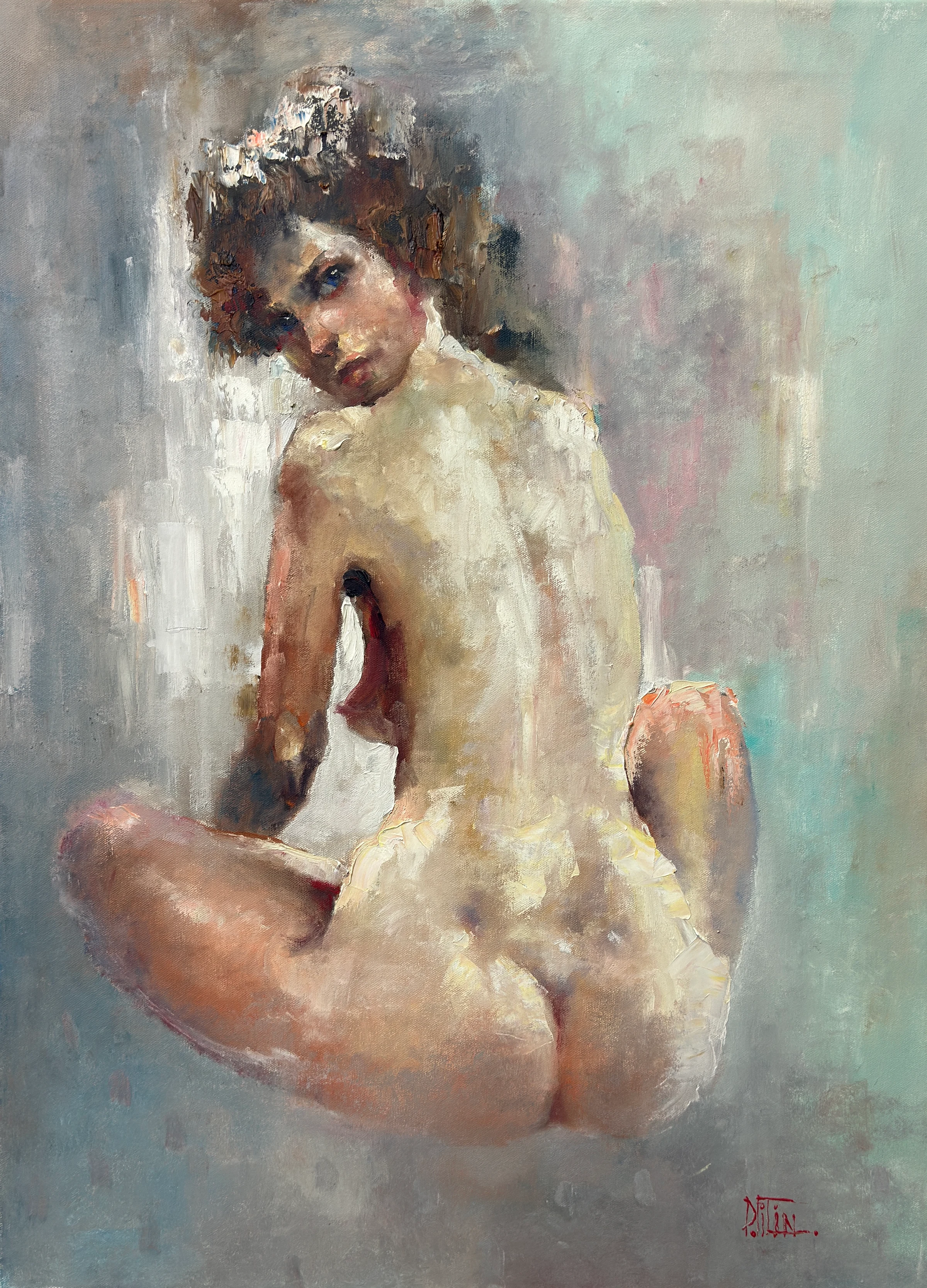 nu 11 – peinture à l'huile de Pavel Filin
