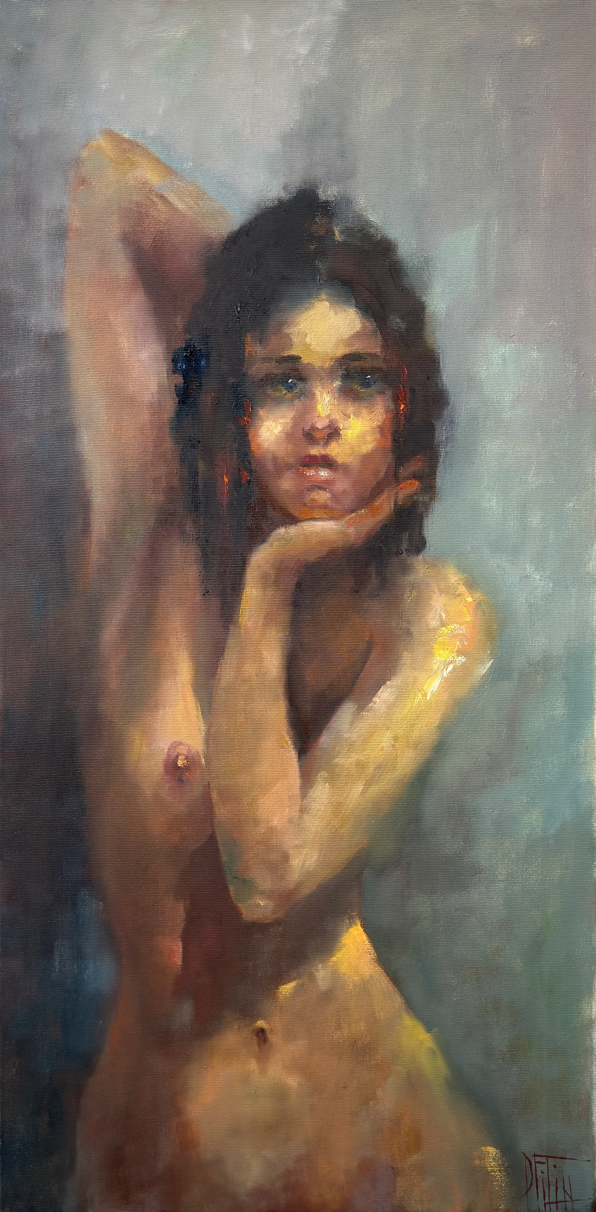 nu 135 – peinture à l'huile de Pavel Filin
