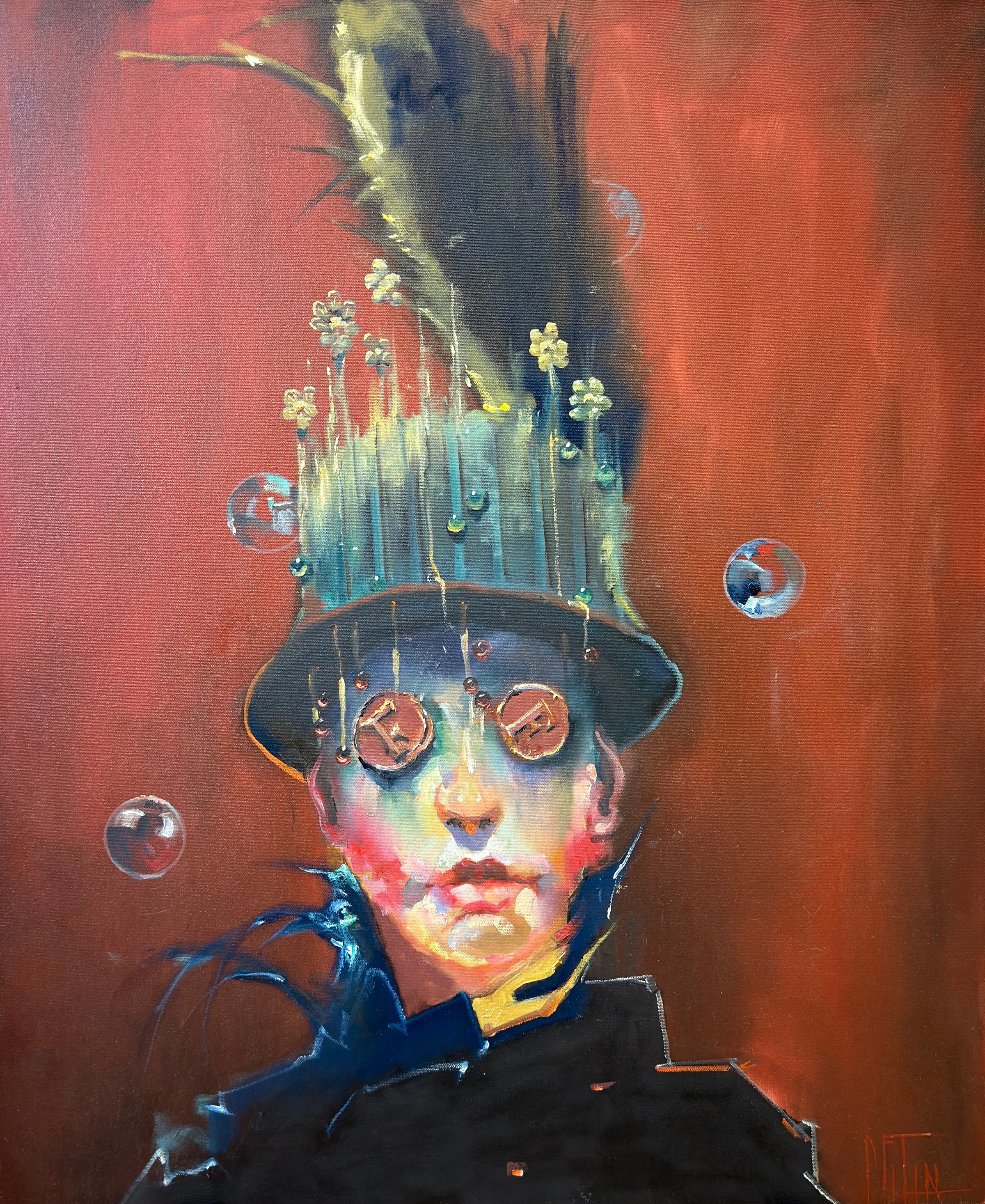 l'astrologue – peinture à l'huile de Pavel Filin