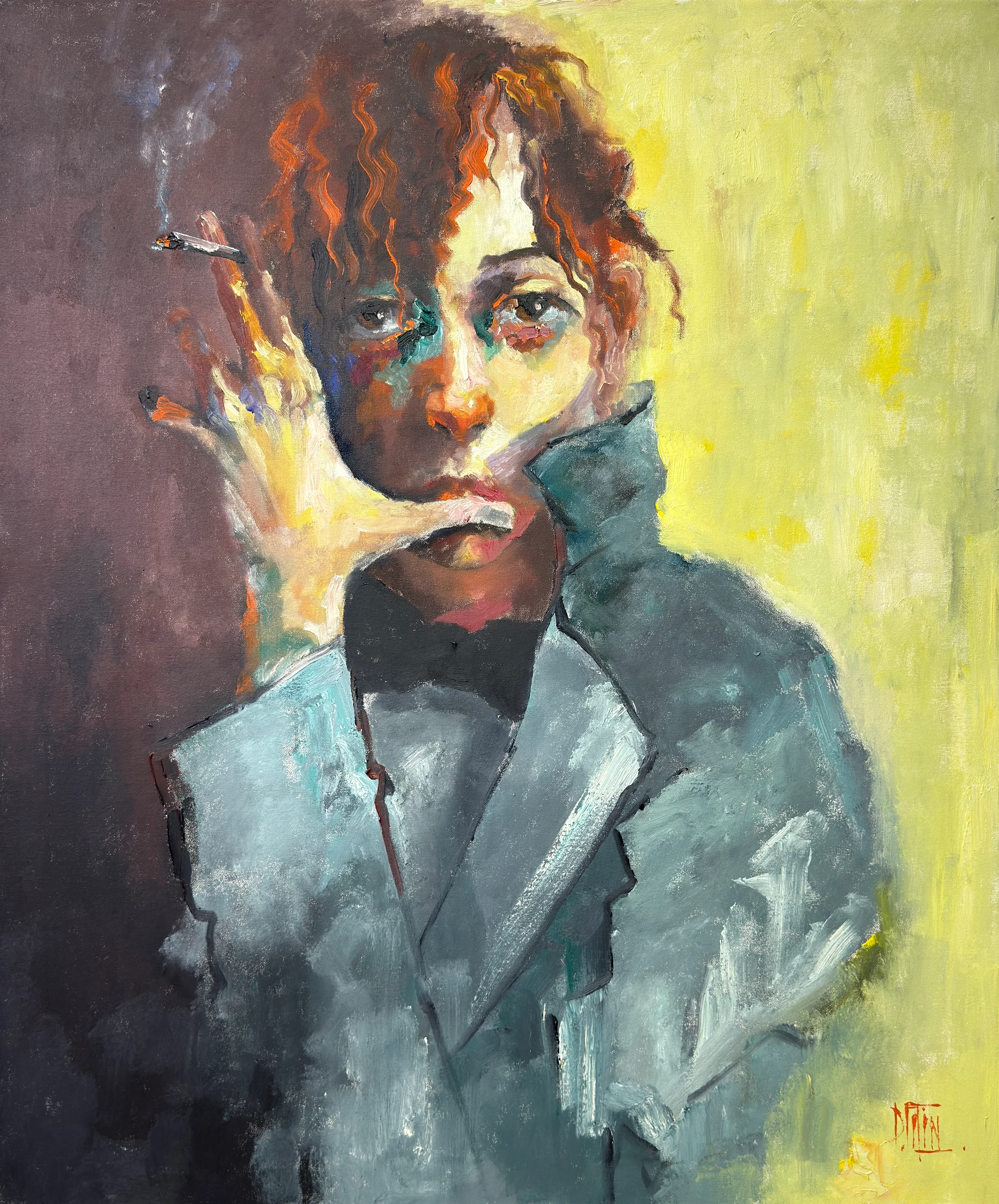 nœud noir – peinture à l'huile de Pavel Filin