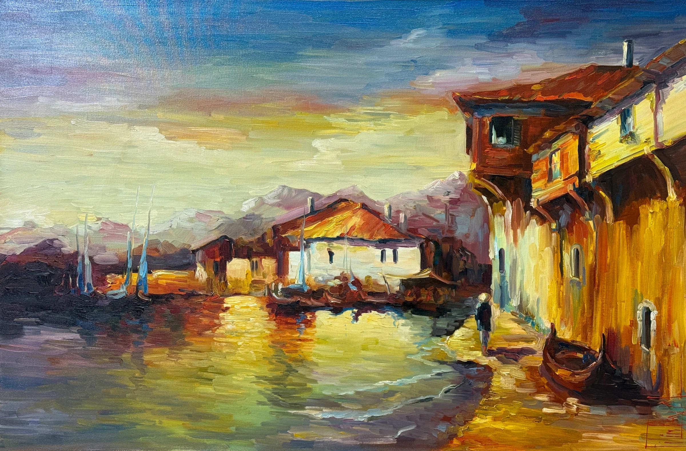 campagne – peinture à l'huile de Pavel Filin