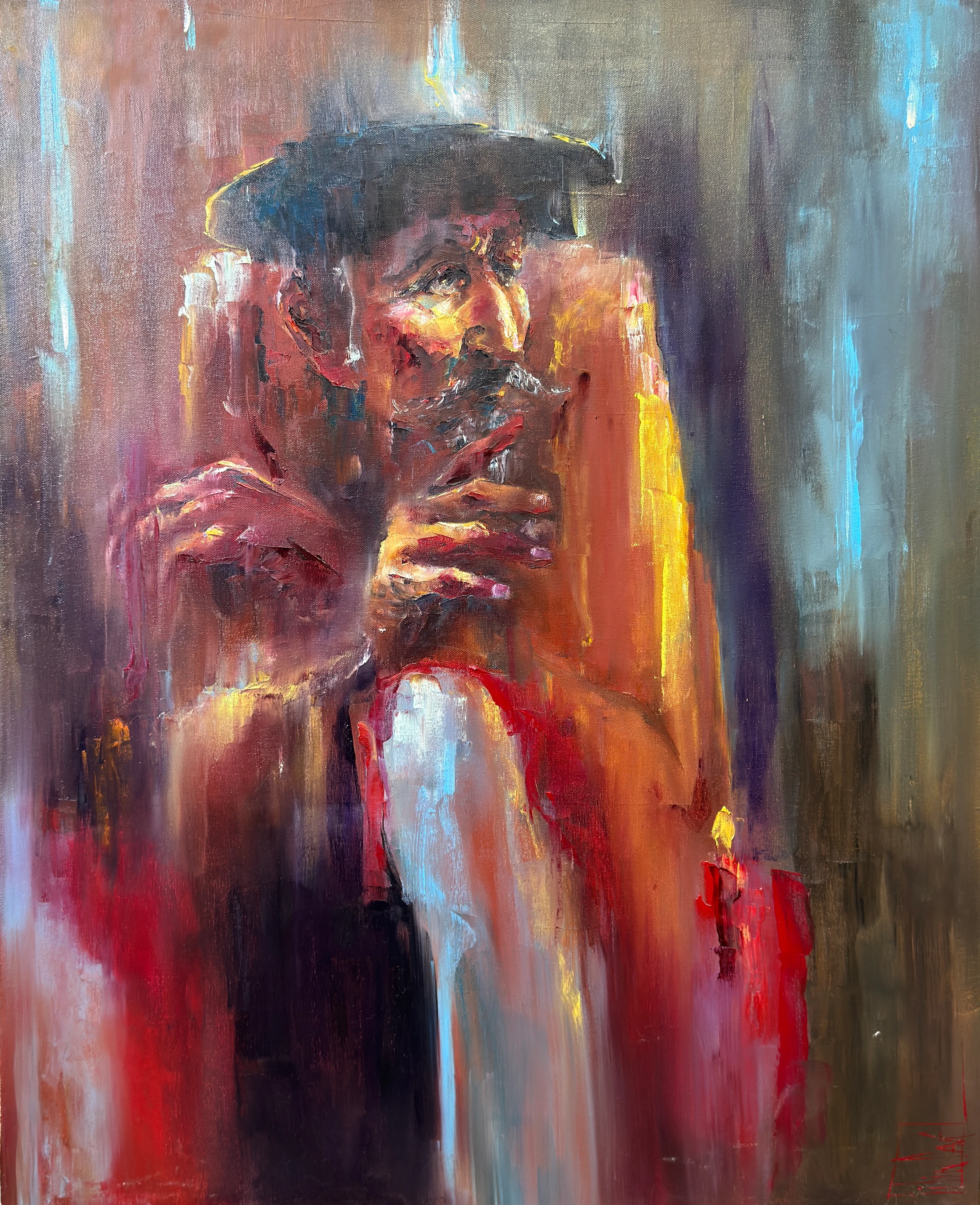 l'homme rusé – peinture à l'huile de Pavel Filin
