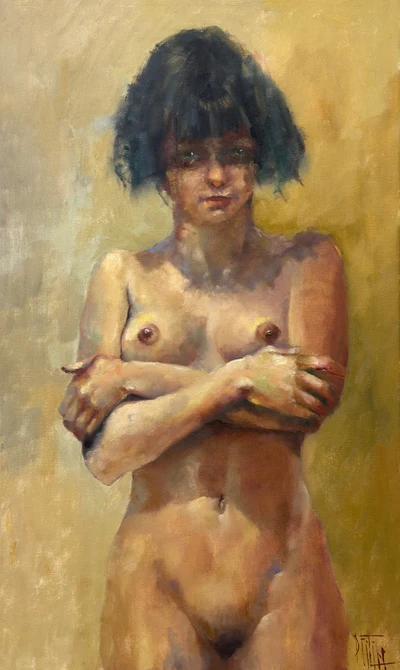 souffle retenu – peinture à l'huile de Pavel Filin
