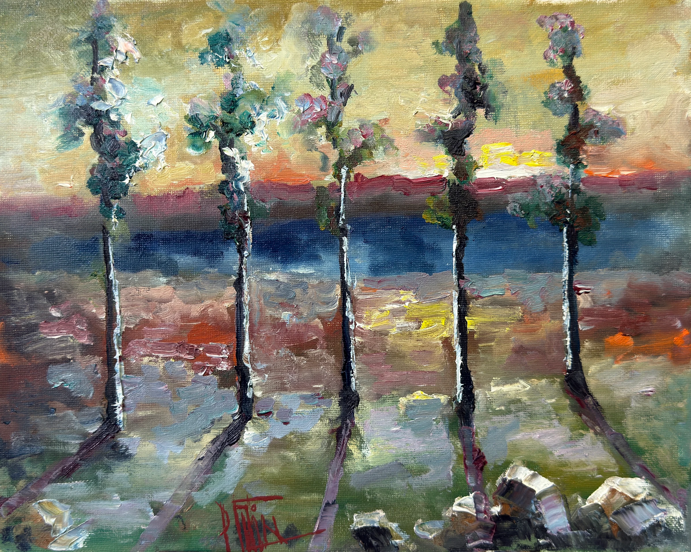 ombres du couchant – peinture à l'huile de Pavel Filin