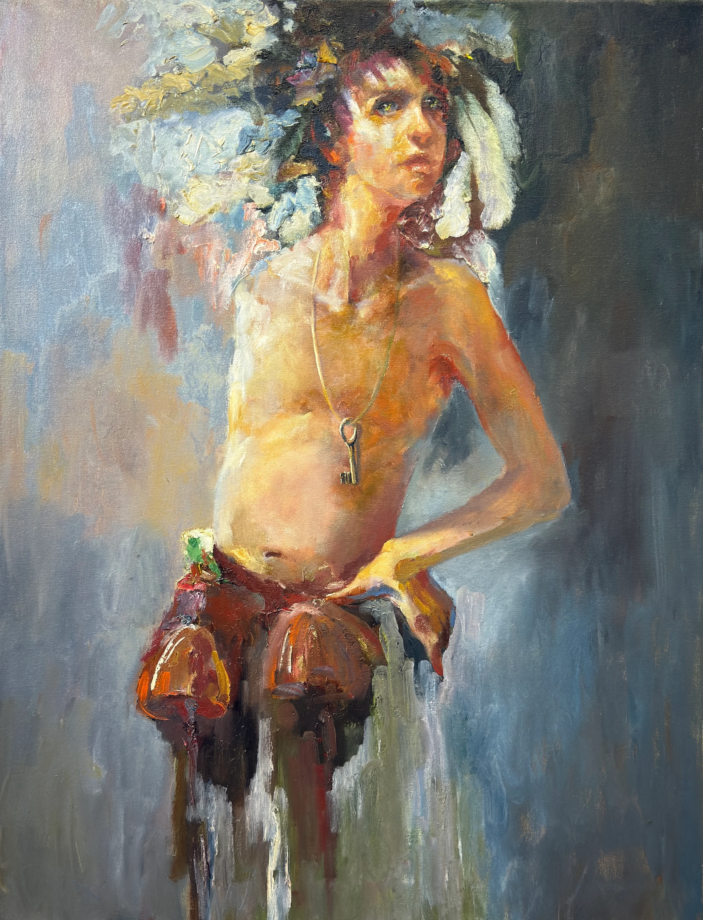 le petit berger – peinture à l'huile de Pavel Filin