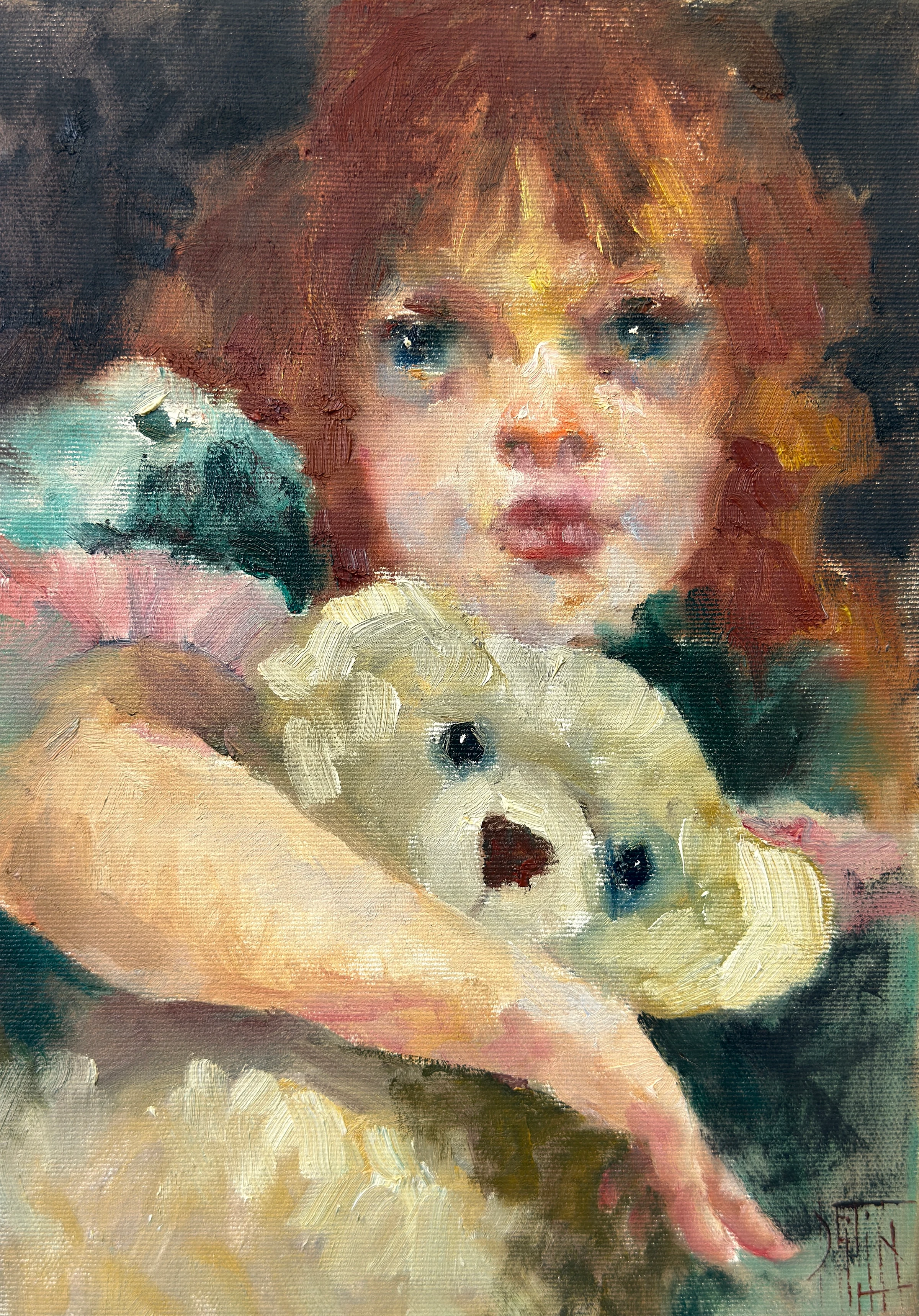 l'ours en peluche – peinture à l'huile de Pavel Filin