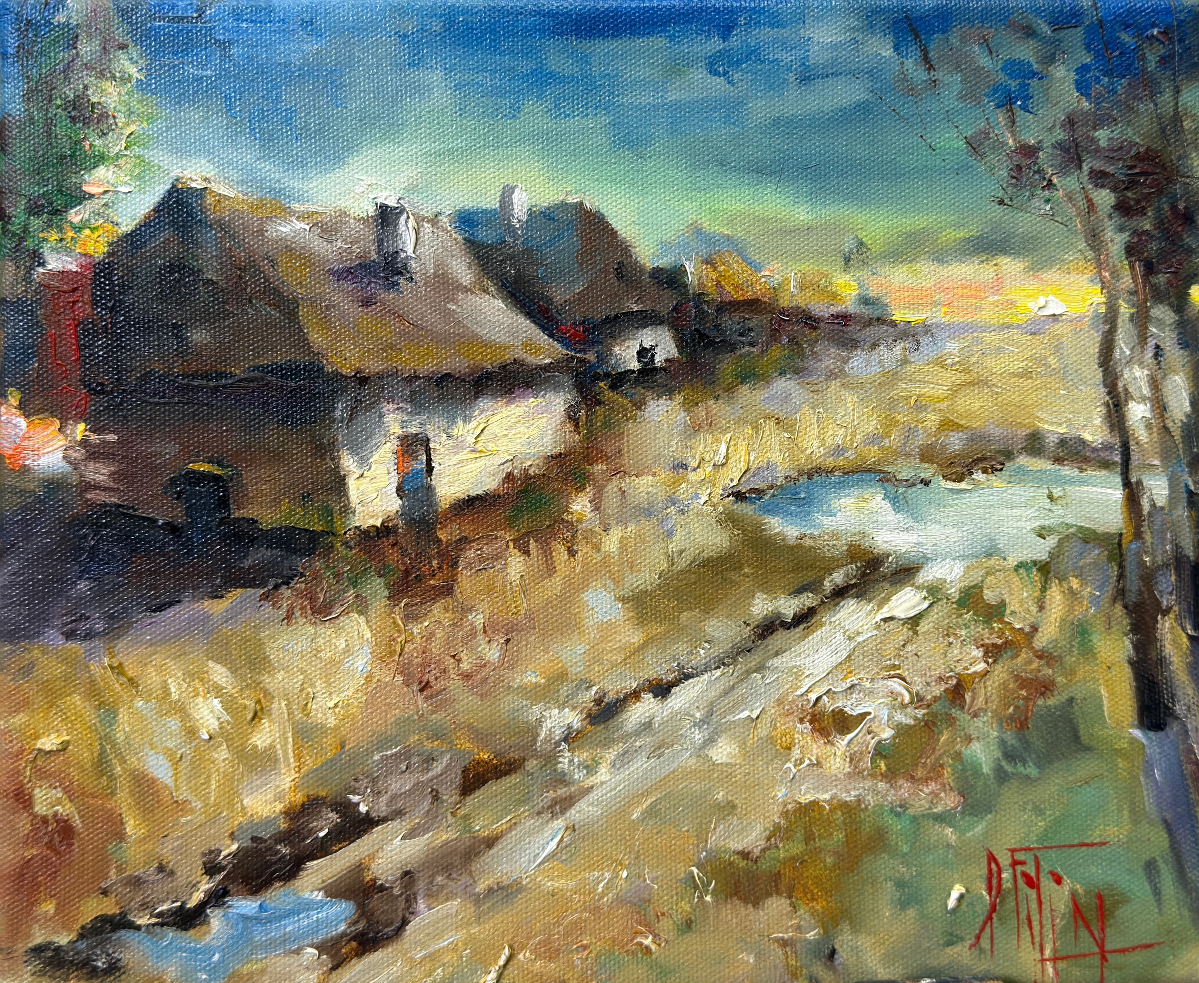 village – peinture à l'huile de Pavel Filin